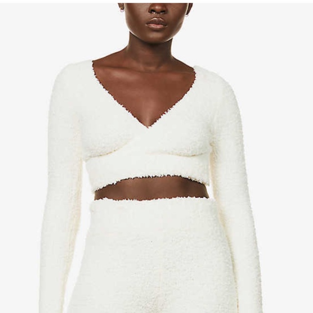 BNWT Skims Cozy Knit Wrap Top in Bone Size Small (unopened)
